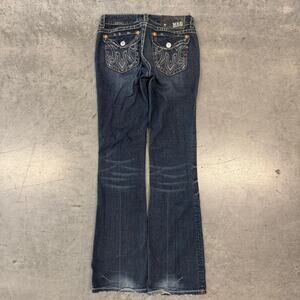 Stylish Women's Flare Jeans in Dark Blue